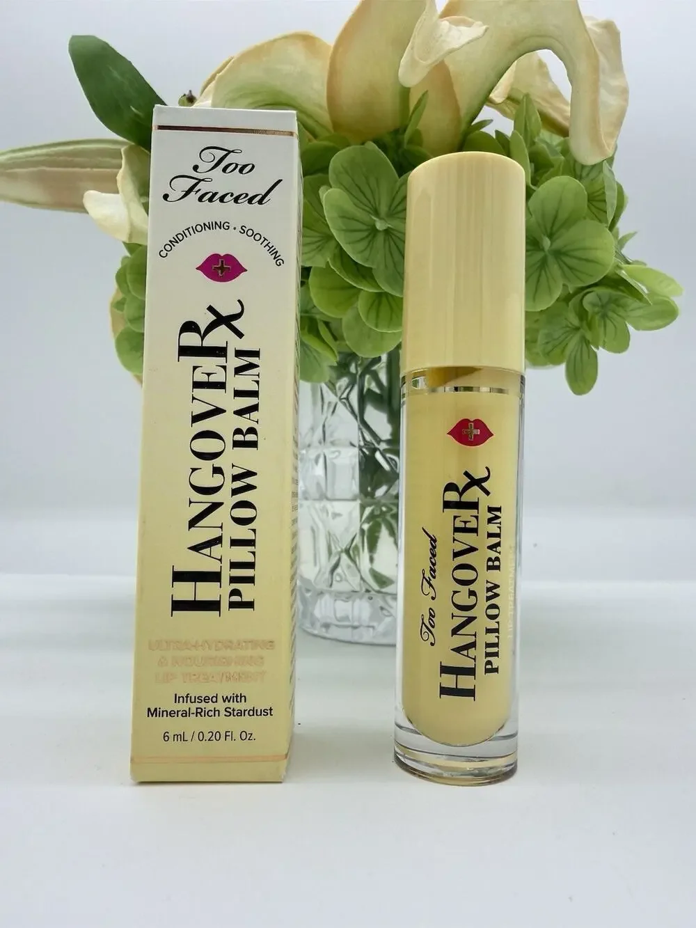 Too Faced Hangover Pillow Balm Ultra-Hydrating Lip Treatment BANANA KISS .20 oz